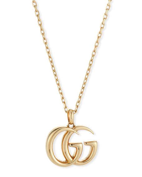 gucci small gold.plated pendant charm|authentic Gucci necklace.